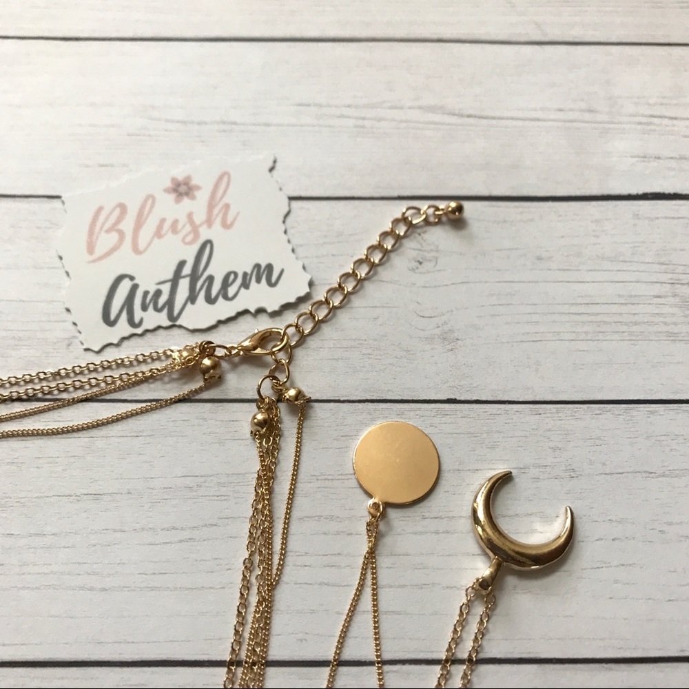 3/$25⚡️4 layer crescent moon horn coin necklace - Picture 8 of 8